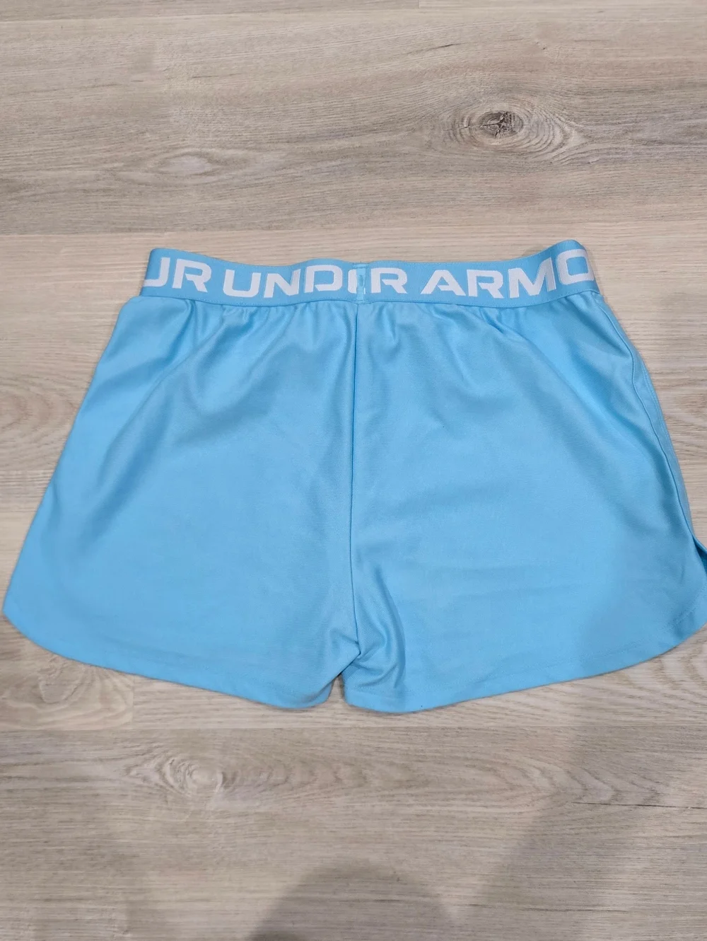 Under Armour Girls Blue Athletic Shorts with White Accents Size L - Picture 4 of 4